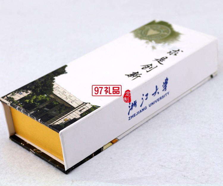 金鑲玉金屬桿書簽 高校創意禮品定制 浙江大學定制案例