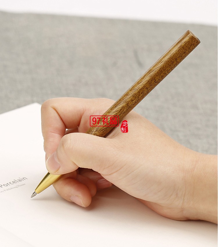 紅木簽字筆 金屬中性筆寶珠筆 匠心之筆商務創意禮品定制刻字logo 