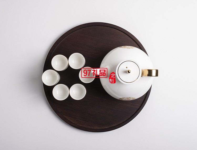 知福 一壺六杯高檔酒具團圓羊脂玉酒具禮盒