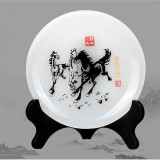 琉璃玉盤銀行紀念禮品盤銀行周年慶禮品銀行開業禮品
