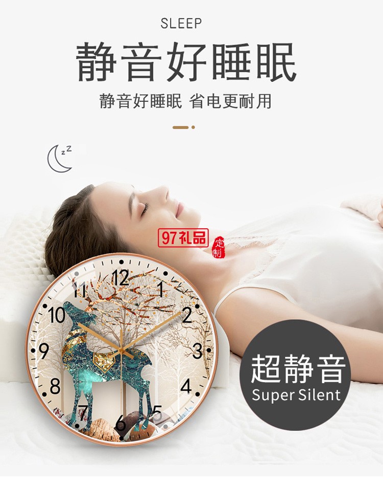 家用創意靜音時鐘8英寸20cm個性鐘表掛鐘