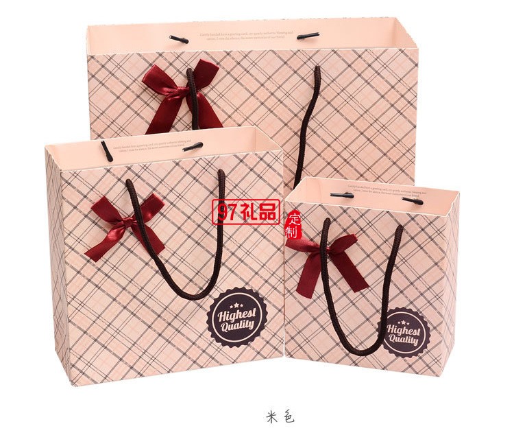 高檔商務格子禮品袋禮物袋手提袋 包裝袋 袋子紙袋 服裝袋 定做logo