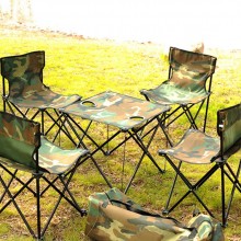 戶外折疊桌椅五件套 MKZ-016 迷彩定制公司廣告禮品